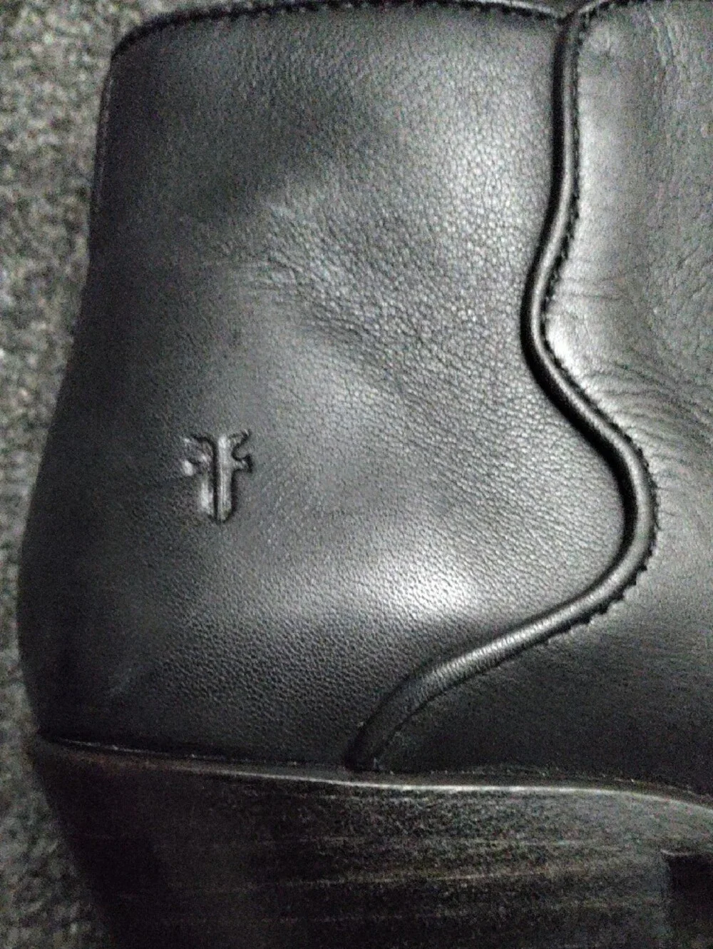 Frye Black Leather Ankle Boots